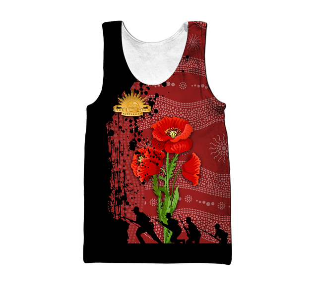 Premium Anzac Day Poppy 3D Printed Unisex Shirts TN