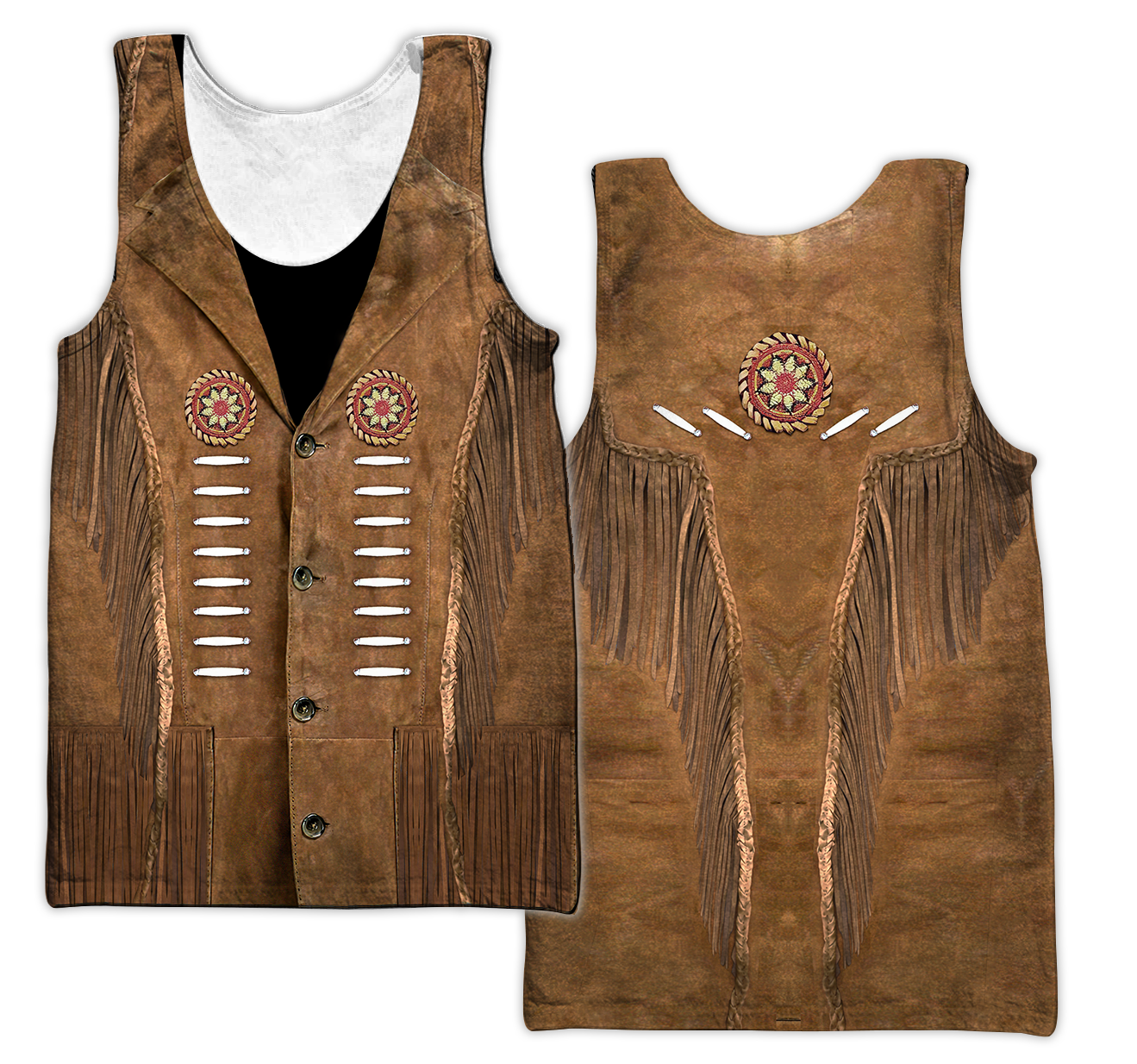 Native Cowboy Jacket No18 Cosplay 3D Over Printed Unisex Deluxe Hoodie ML