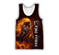 Fire Horse 3D All Over Printed Unisex Shirts