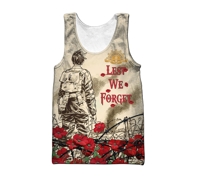 Premium Unisex Hoodie Poppy Flower Lest We Forget Anzac Day ML