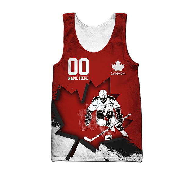 3D All Over Printed Hockey Canada Unisex Shirts Custom Name Custom number XT TNA11032101