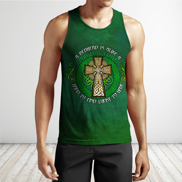 Premium Unisex Hoodie Irish St.Patrick  Celtic Cross And Shamrock  ML