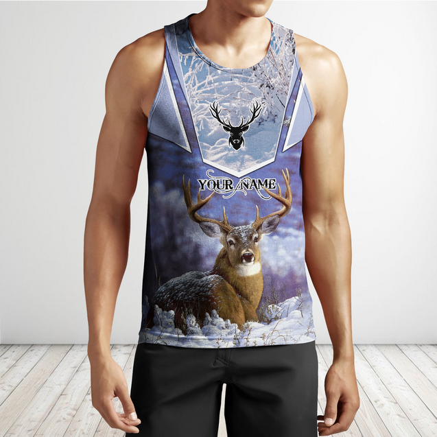 Persionalized Name - Love Deer 3D All Over Printed Unisex Shirts