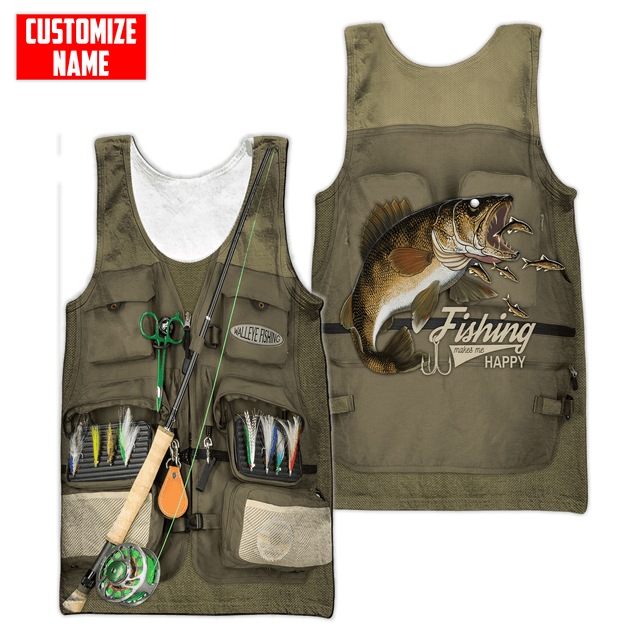 Customized name Fishing 3D All Over Printed Shirts