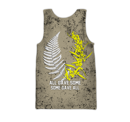 Anzac day in my heart Australia and Kiwi Veteran 3D print shirt