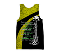 Anzac day the ode fern-wattle Australia and Kiwi Veteran yellow 3D print shirt