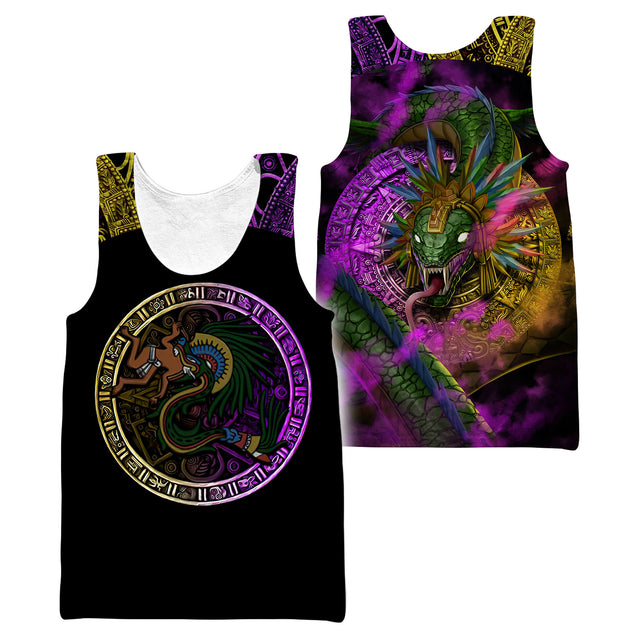 Gods of Mesoamerica - Quetzalcoatl Aztec Mexican 3D All Over Printed Unisex Shirts