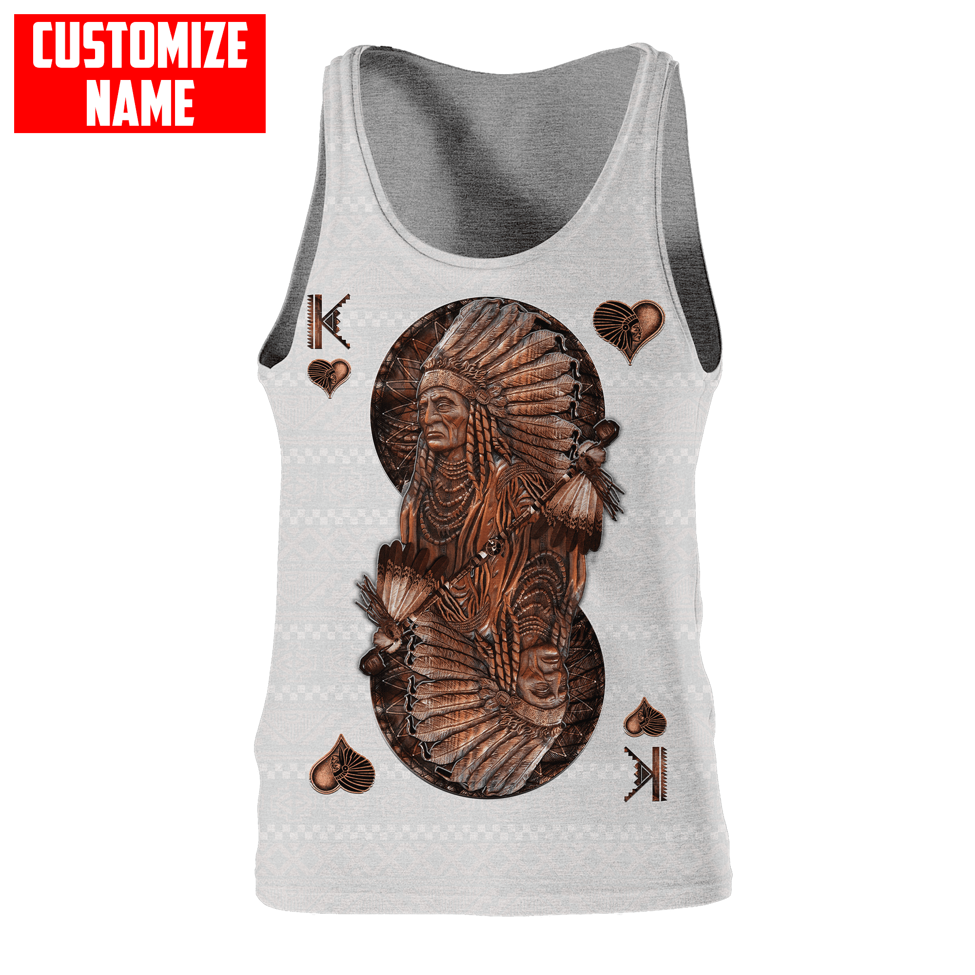 Customized name Native American 3D All Over Printed Unisex Shirts