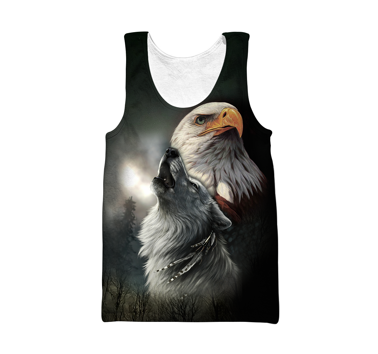 Eagle And Wolf Native American 3D Hoodie Shirt For Men And Women LAM