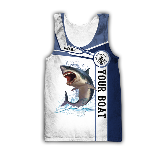 Custom name Shark fishing Catch and Release 3D Design print shirts