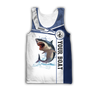 Custom name Shark fishing Catch and Release 3D Design print shirts