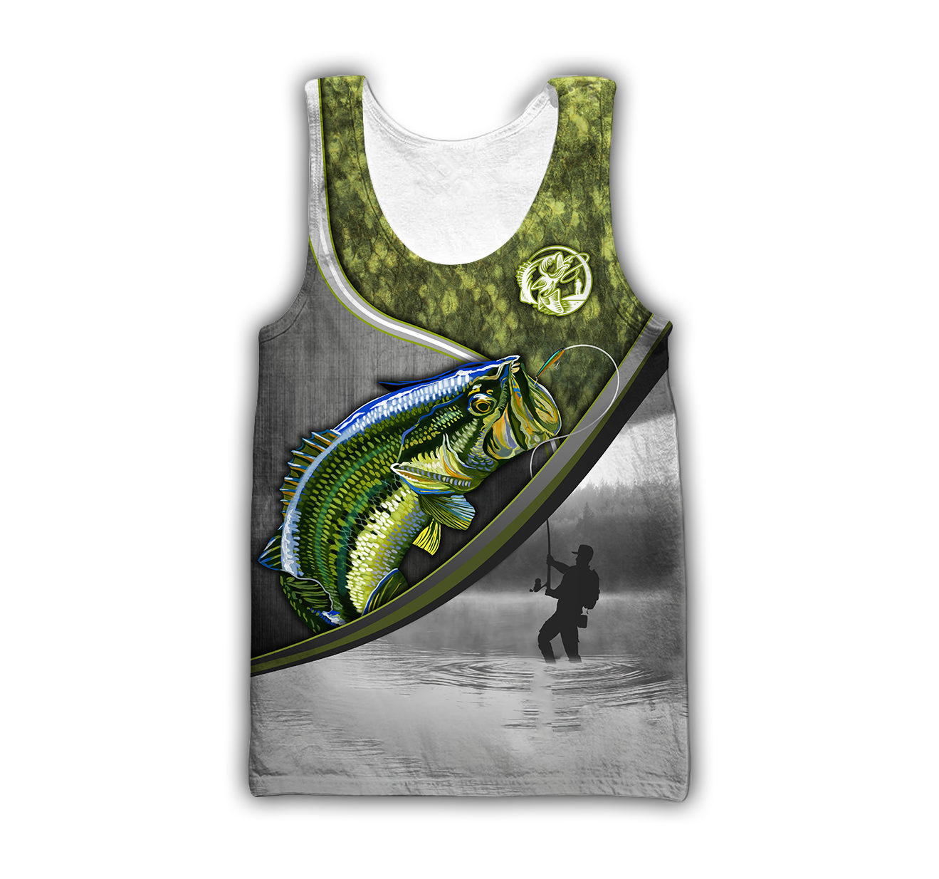 Custom name Bass fishing Fisherman Camo 3D Design print shirts