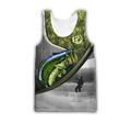 Custom name Bass fishing Fisherman Camo 3D Design print shirts