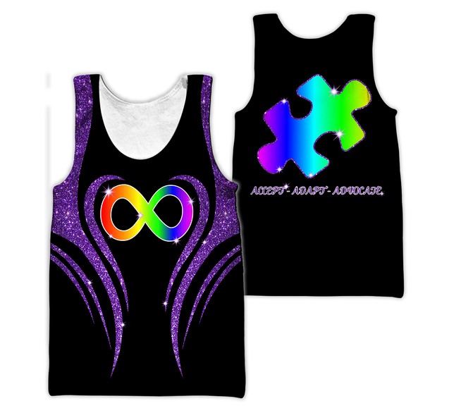 3D All Over Printed Autism Unisex Shirts Custom Name  XT