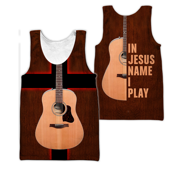 Guitar In Jesus Name I Play 3D Printed Unisex Shirts TN