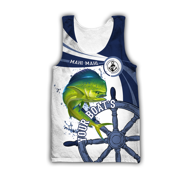 Custom name Mahi mahi fishing boat team Catch and Release 3D Design print shirts