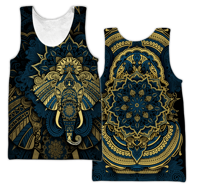 Elephant Royal Mandala Premium 3D All Over Printed Unisex Tank Top