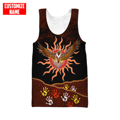 Aboriginal Wedge tailed Eagle Custom Name 3D Printed Shirts