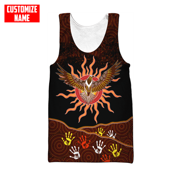 Aboriginal Wedge tailed Eagle Custom Name 3D Printed Shirts