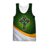 Irish St.Patrick Cross 3d hoodie shirt for men and women custom name