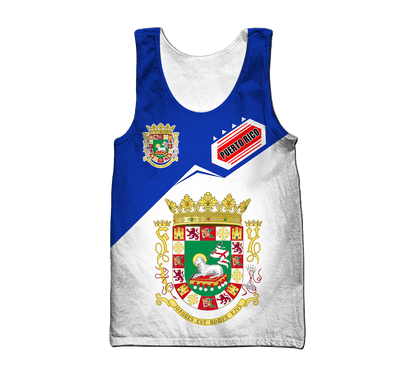 Customize Name Puerto Rico 3D All Over Printed Unisex Shirts