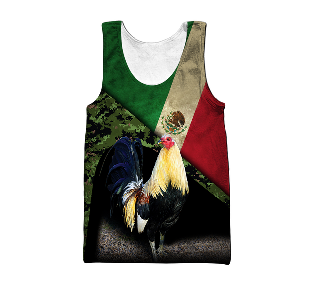 Rooster Mexico 3D All Over Printed Hoodie