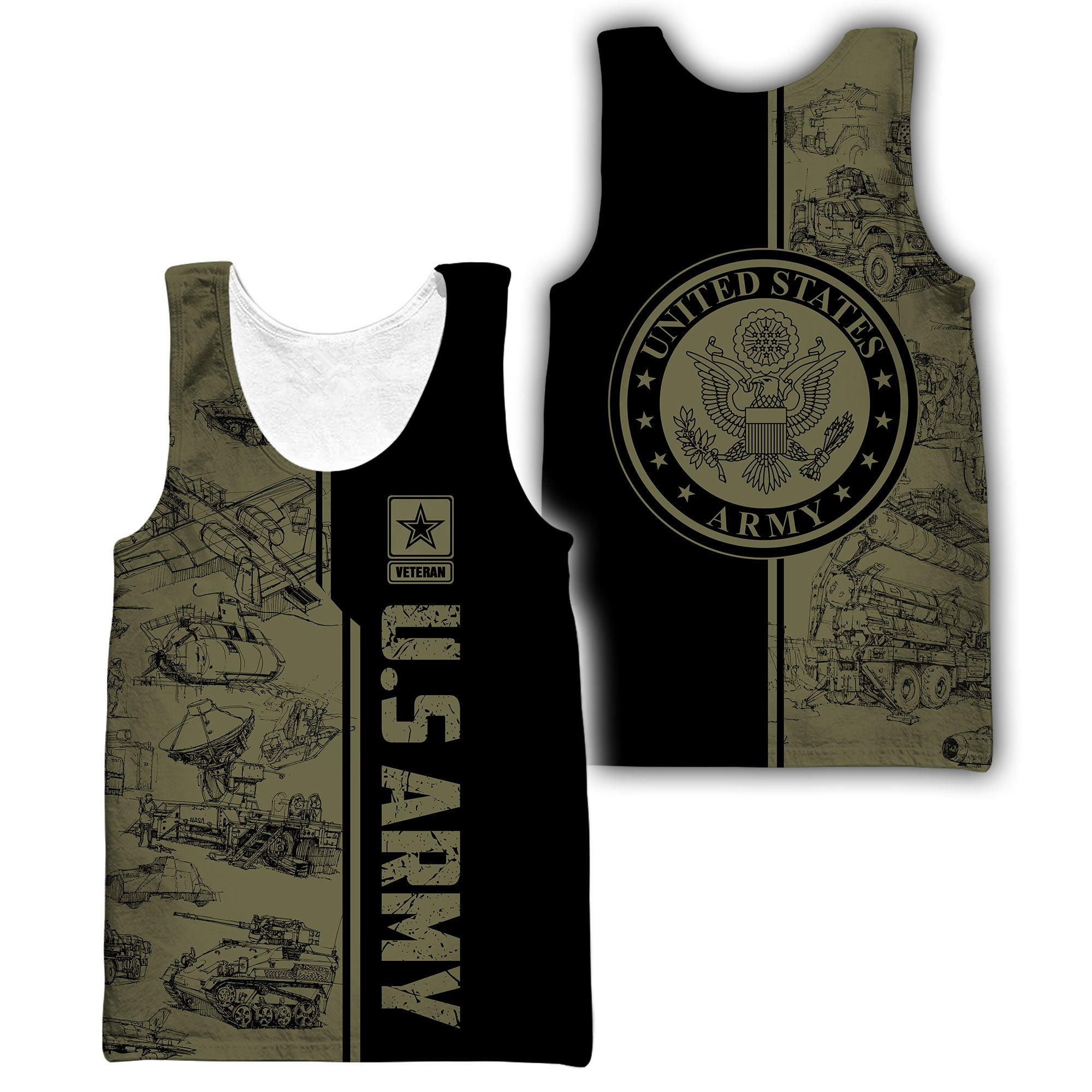 US Army 3D All Over Printed Unisex Shirts