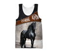 Black Horse Persionalized 3D All Over Printed Shirts