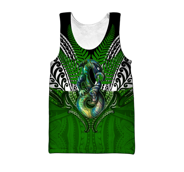 Premium Manaia Silver Fern 3D All Over Printed Unisex Shirts