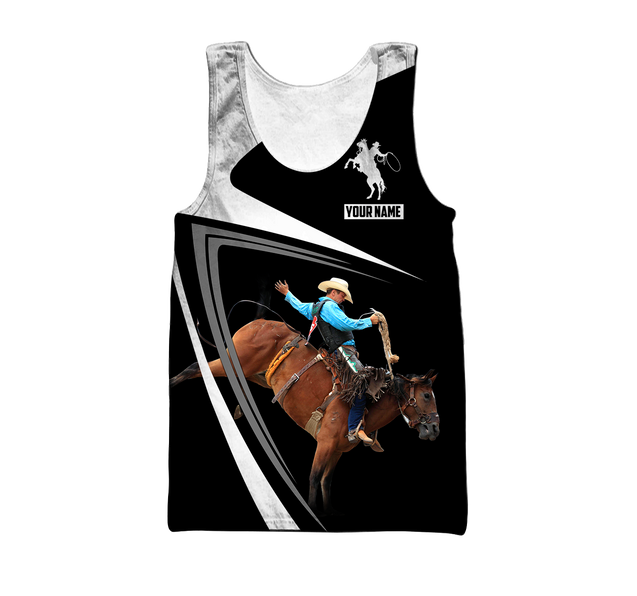 Personalized Name Rodeo 3D All Over Printed Unisex Shirts Bronc Riding Ver 3