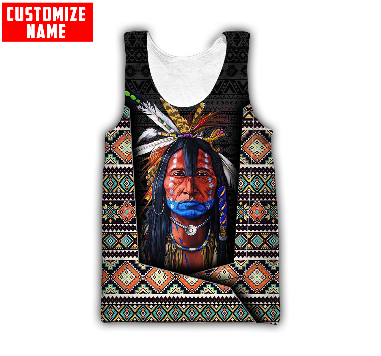 Customized Name Native American 3D All Over Printed Unisex Shirts