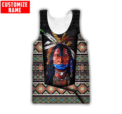 Customized Name Native American 3D All Over Printed Unisex Shirts