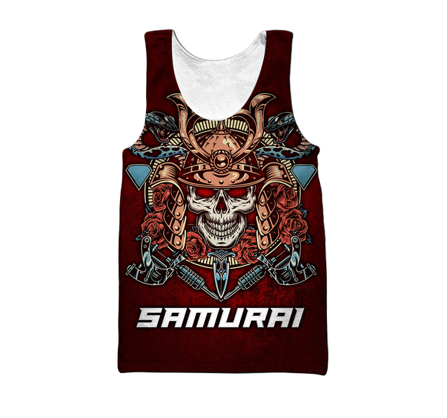 Premium Unisex All Over Printed Samurai Skull Shirts MEI