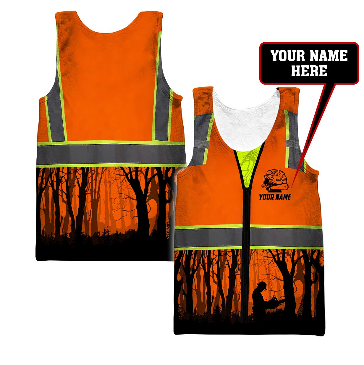 Premium Personalized 3D Printed Logger Safety MEI