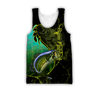 Bass fishing underwater Yinyang camo 3d print shirts