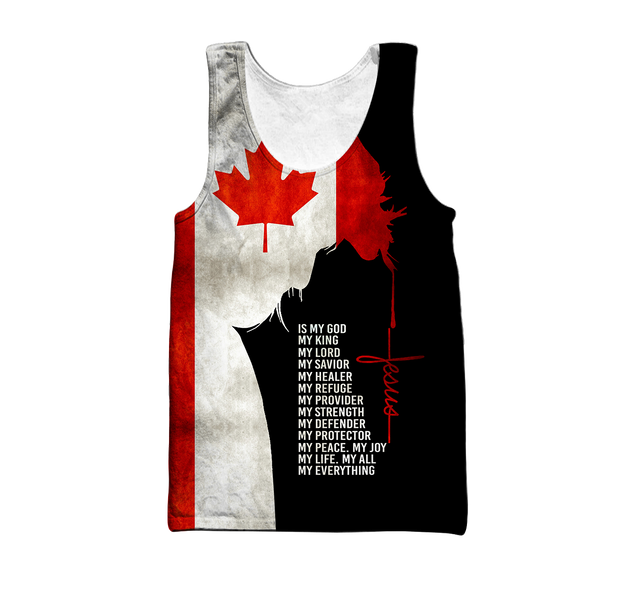 Jesus - Canada Flag 3D All Over Printed Shirts DA02032101