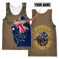 Custom name Australia Army Brothers in arms AU Veteran 3D print shirts