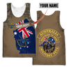 Custom name Australia Army Brothers in arms AU Veteran 3D print shirts