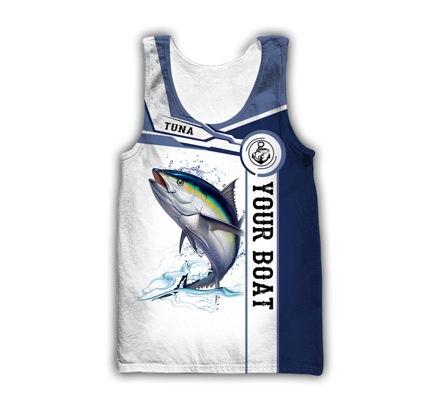 Custom name Tuna fishing Catch and Release 3D Design print shirts