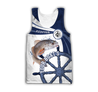 Custom name Redfish fishing boat team Catch and Release 3D Design print shirts