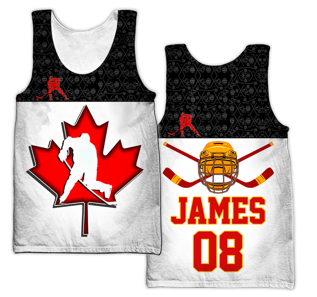 3D All Over Printed Hockey Canada Unisex Shirts Custom Name Custom number  XT