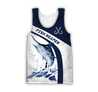 Custom name Marlin fishing design 3d print shirts