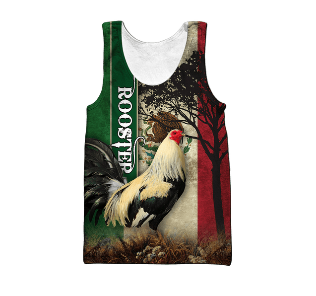 Personalized Name Rooster Mexico 3D All Over Printed Hoodie