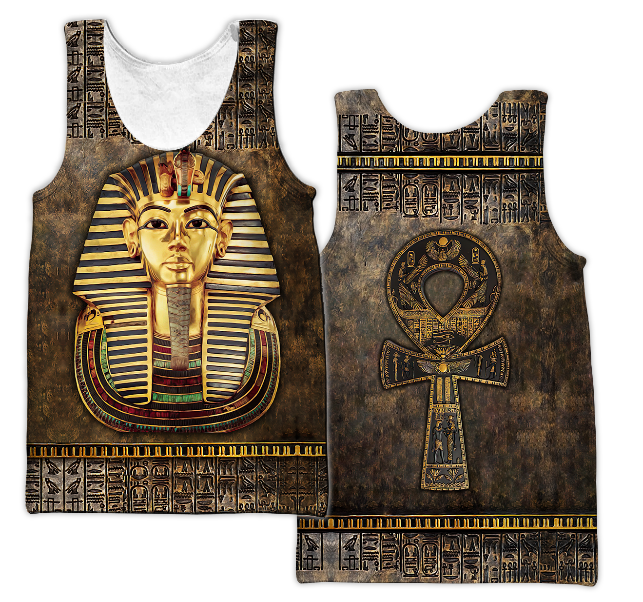 Custom name Pharaoh Ancient Egypt Ankh 3D design print shirts DQB22042103