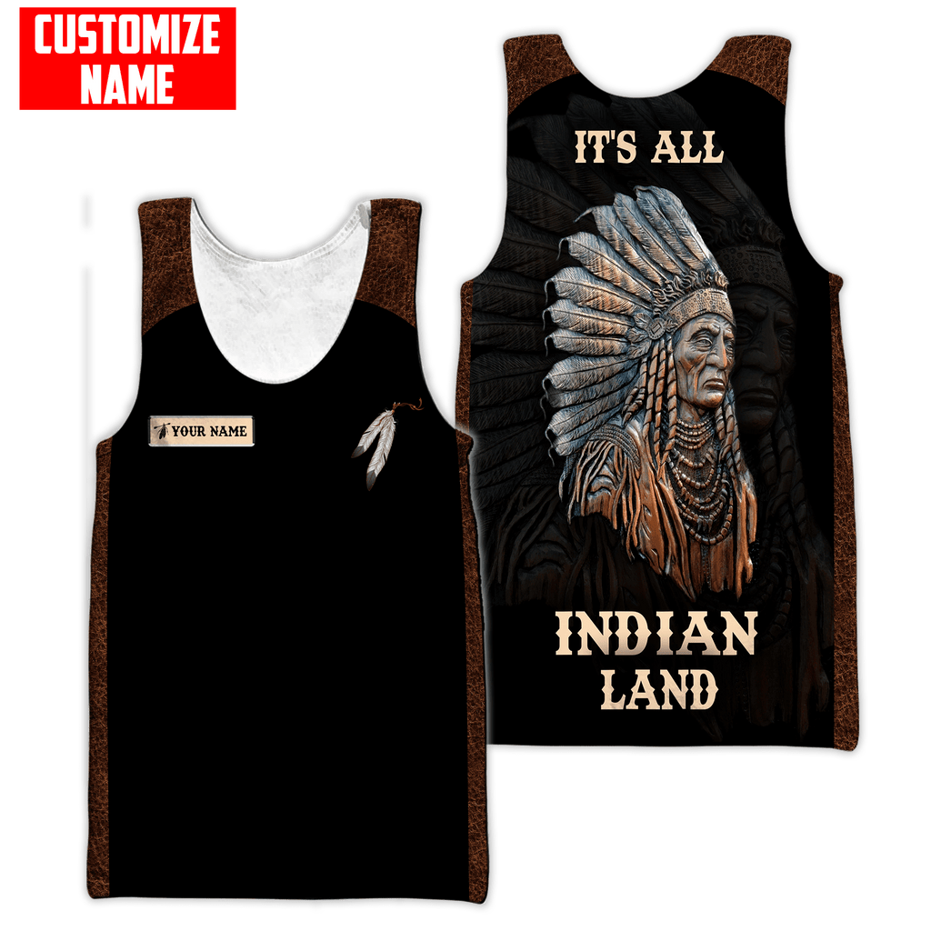Customized name Native American 3D All Over Printed Unisex Shirts