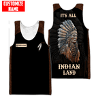 Customized name Native American 3D All Over Printed Unisex Shirts