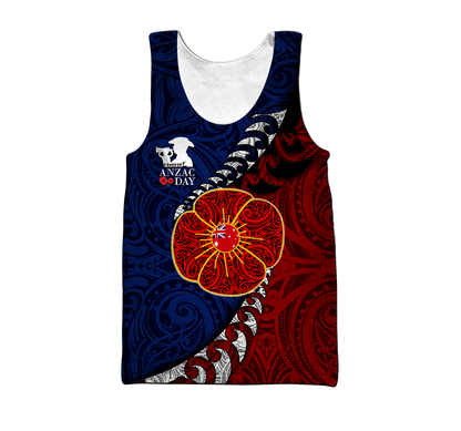 Anzac day poppy flower lest we forget custom name 3d print shirts