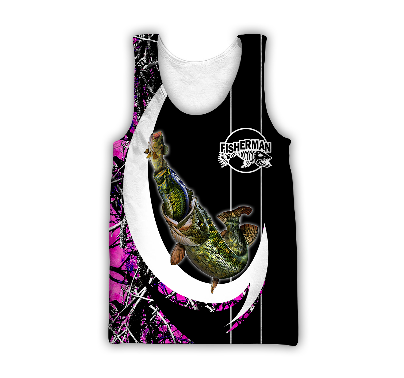 The great fish eats the small Country Girl Camo Hook 3d print shirts