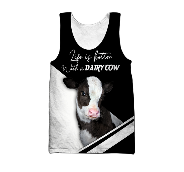 Love Dairy Cow - Happy Farm 3D Hoodie Shirt For Men And Women LAM