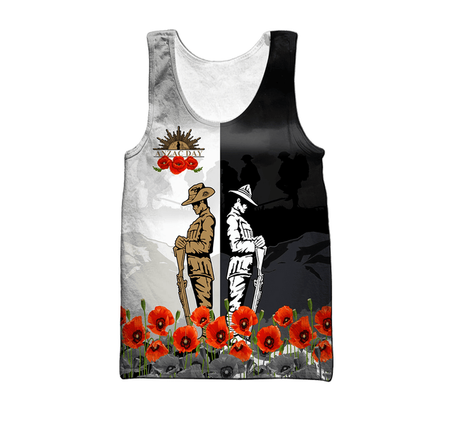 Rememberance Anzac Day Poppy Flower Premium Unisex Hoodie ML